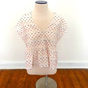 Madewell peplum top